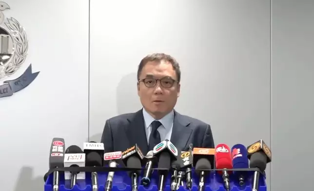 警務處國家安全處總警司李桂華會見傳媒。香港警察FB