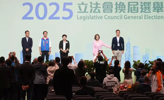 2025立法會換屆選舉地方選區選舉，香港島西選區投票結果公布。巴士的報記者攝