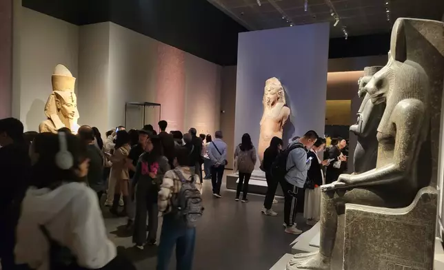 香港故宮文化博物館古埃及文明大展。巴士的報記者攝
