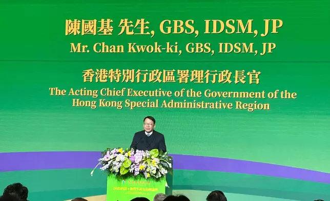 署理行政長官陳國基。巴士的報記者攝