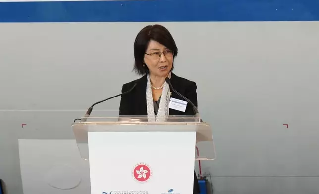 機管局行政總裁張李佳蕙歡迎Elior Group加入香港國際機場大家庭。巴士的報記者攝