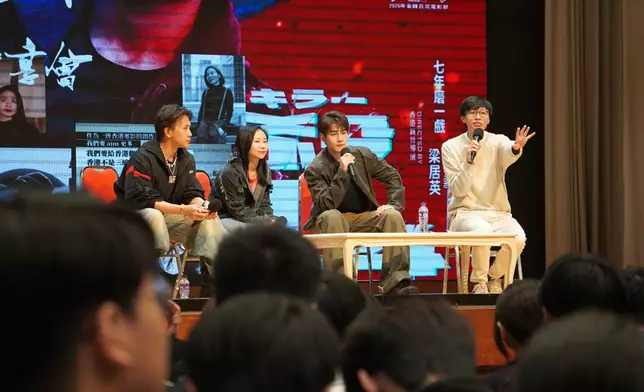 電影《殺手#4》監製文佩卿與導演梁居英，聯同主角魏浚笙（Jeffrey）近日到訪中學，為應屆DSE考生打氣。