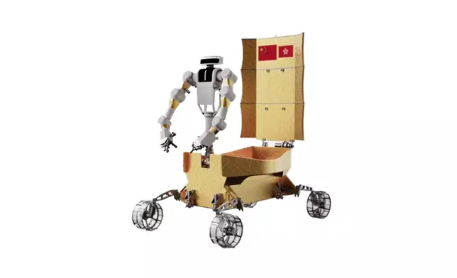 香港操作機械人配備雙機械臂，是全球深空探測領域首次應用此類機械人，可用於布置和安裝儀器、採集月面樣品等任務。科大提供圖片