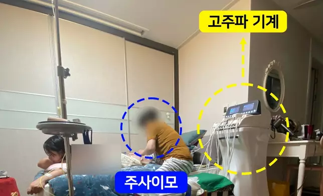 Dispatch在12月18日曝光「注射阿姨」李某在位於一山的辦公住宅設有醫療設備為人提供治療。Dispatch圖片