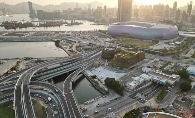 中九龍繞道（油麻地段）。運輸署圖片