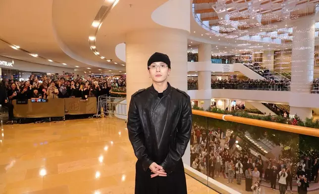 王嘉爾昨日於金鐘出席品牌活動。