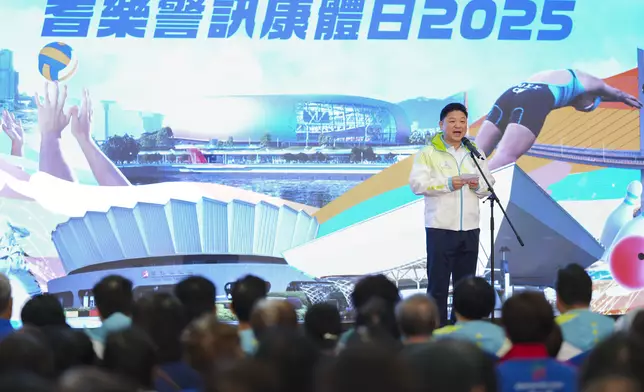 水警總區指揮官暨耆樂警訊中央諮詢委員會主席吳卓衡於開展禮致歡迎辭。