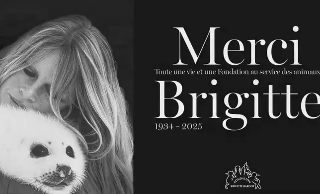 碧姬芭鐸基金公布其死訊。Fondation Brigitte Bardot
   X圖片