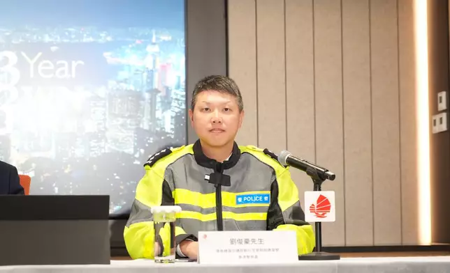 警方港島總區交通部執行及管制組總督察劉俊豪。