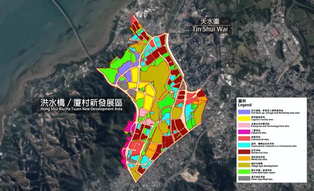 北部都會區洪水橋片區。地政署網頁圖片