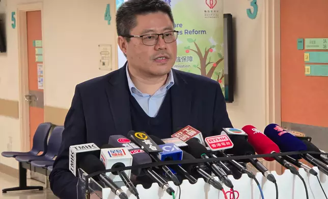 九龍西醫院聯網公營醫療收費改革統籌張子峯。巴士的報記者攝