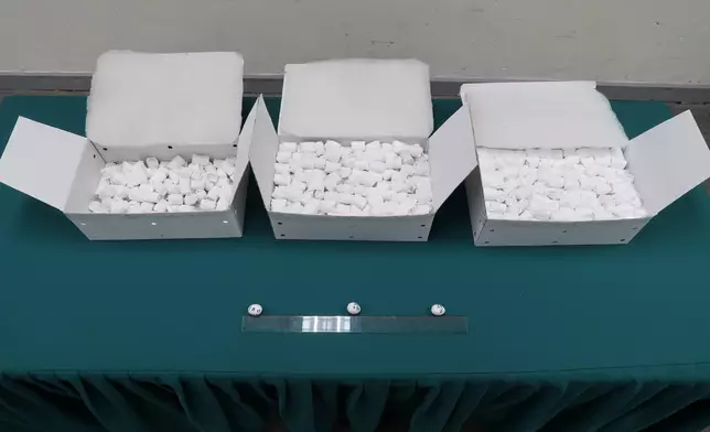 檢獲的懷疑受管制屬瀕危物種的鳥蛋。政府新聞處圖片