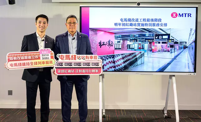 港鐵指屯馬綫路軌改道工序步驟複雜 難在收車後「黃金兩小時」內完成。港鐵提供圖片