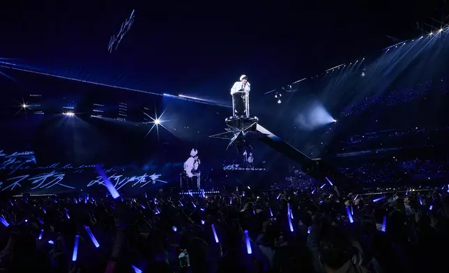 內地人氣歌手周深於啟德主場館舉行跨年演唱會。周深工作室提供圖片