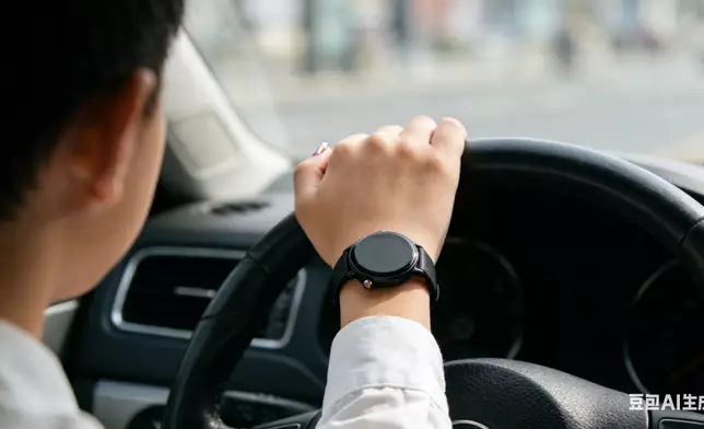 男子飲酒後讓12歲兒代駕遭警方截停。AI生成圖片