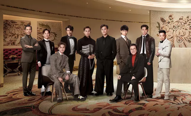 「最佳男配角」（前排左）羅子溢、姜大衞、（後排左起）徐榮、鄧智堅、丁子朗、何廣沛、朱敏瀚、吳業坤、羅天宇、林子善