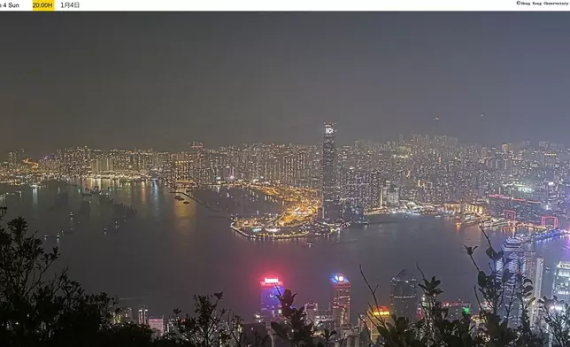 分區實時天氣照片。天文台網站圖片