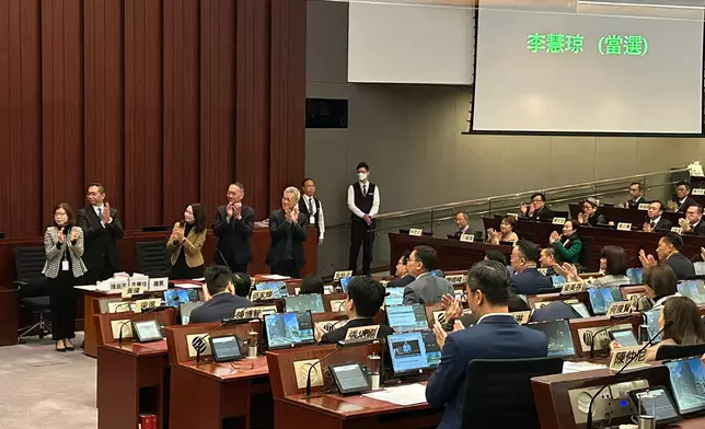 李慧琼成功當選第八屆立法會主席。巴士的報記者攝