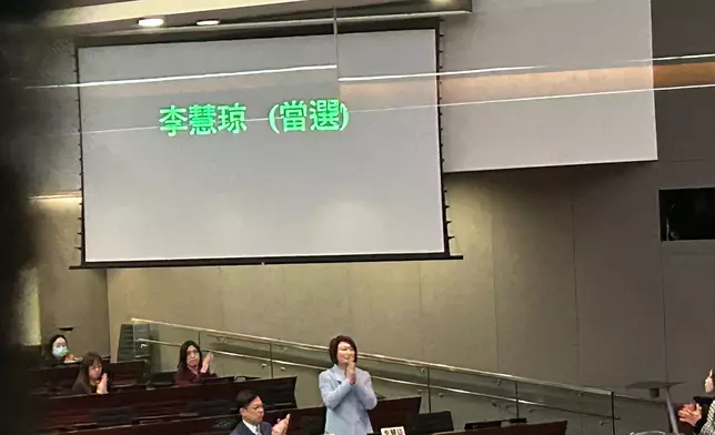 李慧琼成功當選第八屆立法會主席。巴士的報記者攝