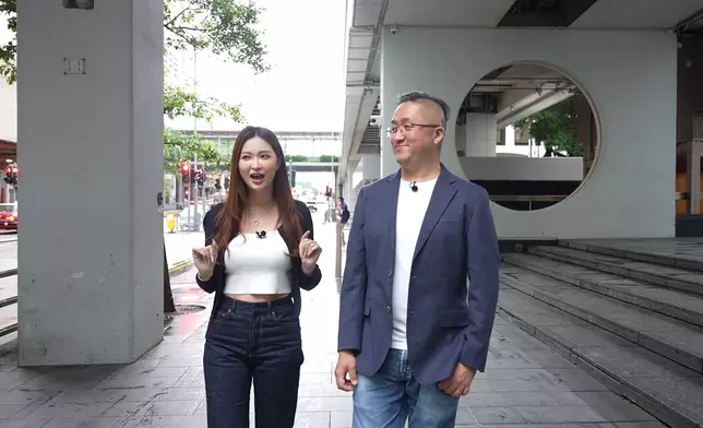 「美食家二代」劉晉帶Gillian到中環食快餐。