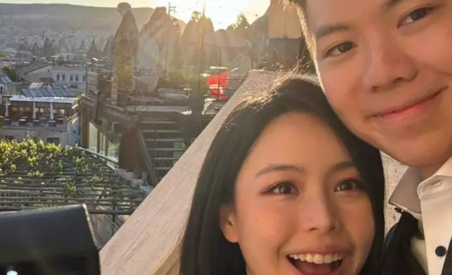 林婷婷貼出在土耳其熱氣球聖地卡帕多奇亞拍攝的求婚照。