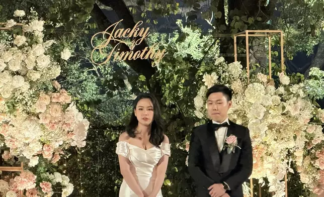 戶外婚禮溫馨浪漫。（圖片來源：新聞人事全面睇）