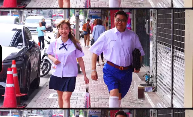 Roger、波波重現檸檬茶廣告名場面。