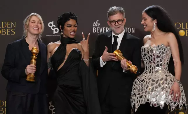 《One Battle After Another》(一戰再戰)以4項大獎領跑，包括最佳音樂或喜劇類電影、最佳導演（Paul Thomas Anderson）、最佳劇本（Paul Thomas Anderson）及最佳電影女配角（Teyana Taylor）。AP圖片