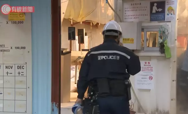 警方到場調查。有線新聞截圖