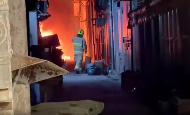 煙廠街後巷火警。李堅毅Threads圖片