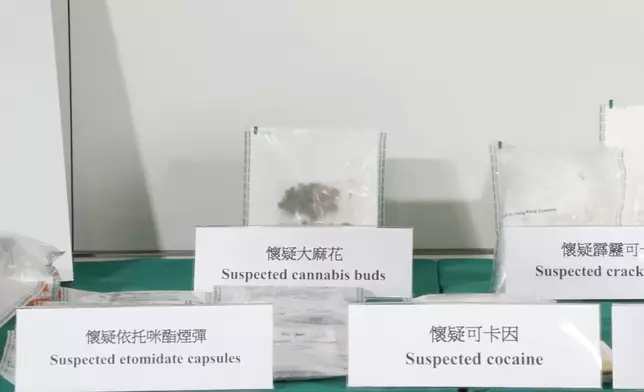 檢獲的懷疑毒品。香港海關FB