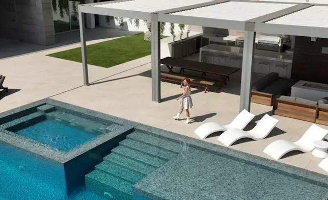 比華利山豪宅泳池、健身房、影院一應俱全。