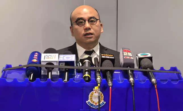 警方毒品調查科總督察湛倬鳴公布案情。