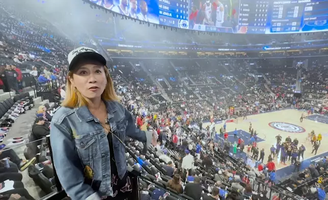 劉晨芝感受直覺巨蛋比賽氣氛。