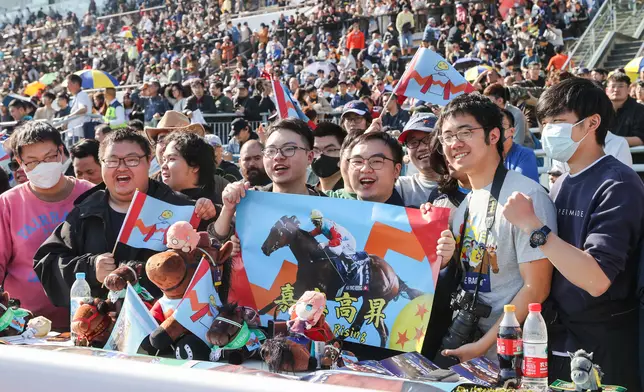 沙田馬場大批馬迷支持「嘉應高昇」，並見證這匹世界最佳短途馬追平17連勝香港紀錄。馬會提供圖片