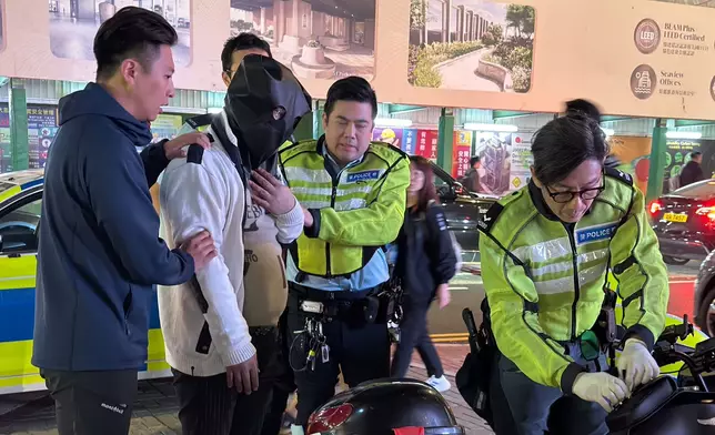 涉案男子被捕。警方提供