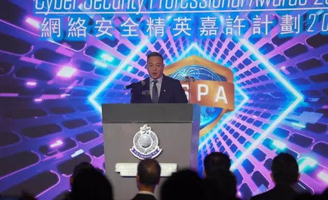 警務處處長周一鳴致辭。巴士的報記者攝