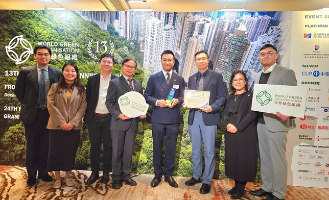 房協工程團隊於世界綠色組織舉辦的「氣候行動大獎2025」中獲得「氣候行動領導大獎」。