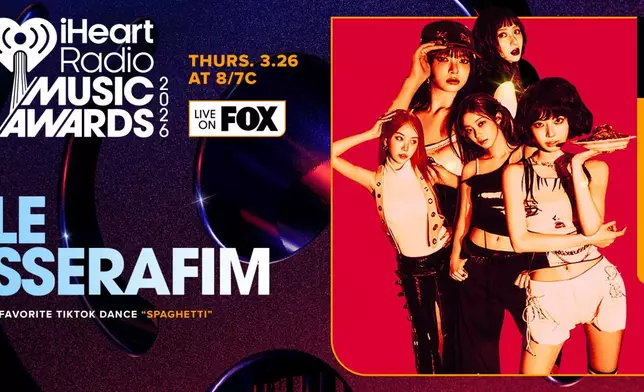 LE SSERAFIM與j-hope合作的《Spaghetti》獲提名。官方圖片