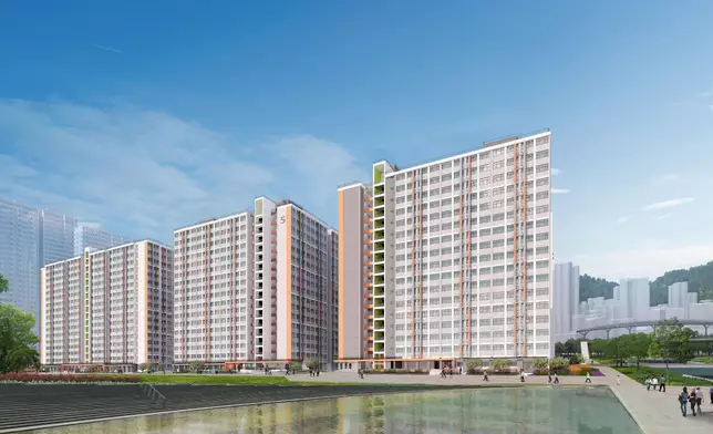 第三期「簡約公屋」一月三十日起接受申請。圖示啟德世運道（第二期）「簡約公屋」項目構思圖。政府新聞處圖片
