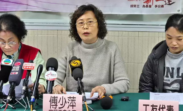 傅少萍表示，家居清潔看似輕鬆簡單，但不能忽視潛在風險。服務業總工會圖片