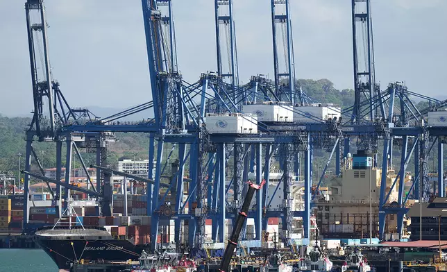 原由巴拿馬港口公司營運的碼頭。AP資料圖片