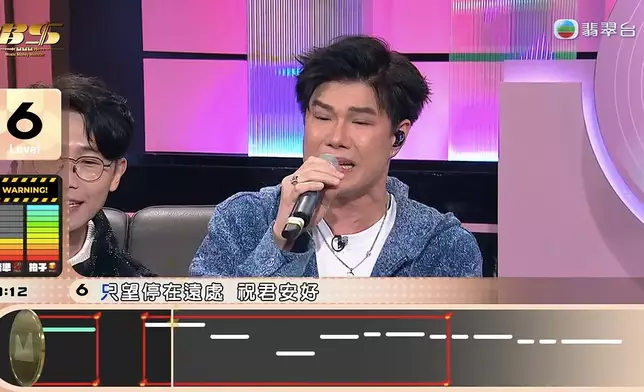 張與辰即場挑戰《祝君好》，唱到青筋都現埋勁投入。