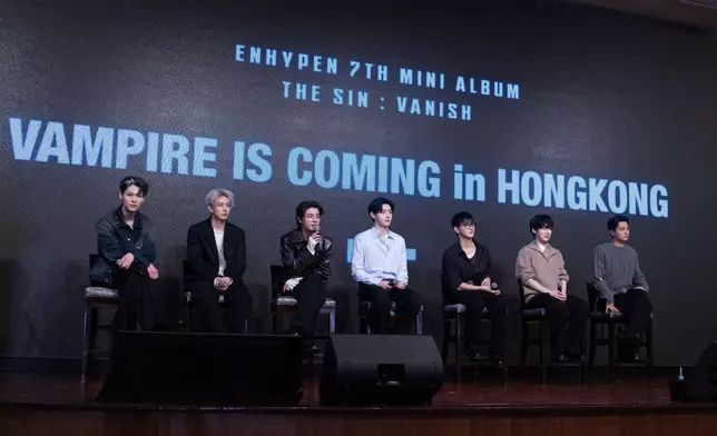 ENHYPEN與現場粉絲分享新專輯原版影像及拍攝幕後花絮。主辦方提供圖片