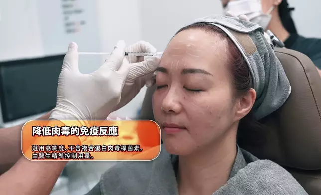 醫生在Ada臉上注入肉毒杆菌素。