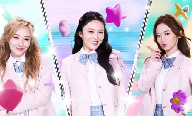 三位女神嘅校園風裝束，好夢幻。