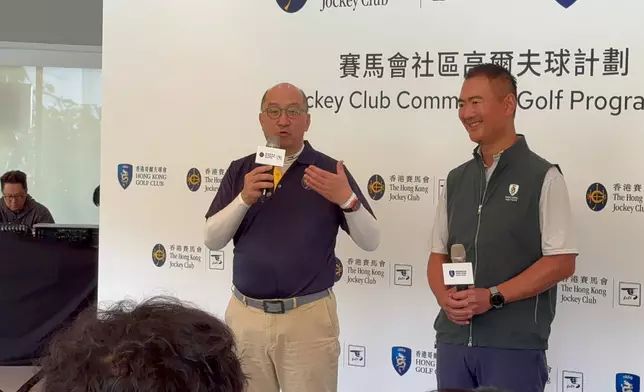 香港賽馬會與香港哥爾夫球會星期三（2月11日）啟動合作計劃，攜手推動本地高爾夫球發展。巴士的報記者攝