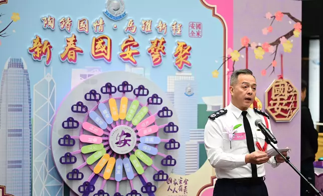 警務處處長周一鳴於開幕禮上致辭。