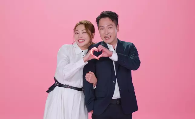 175cm林景程孖174cm關嘉敏組新CP為TVB賽馬日拍攝宣傳片。