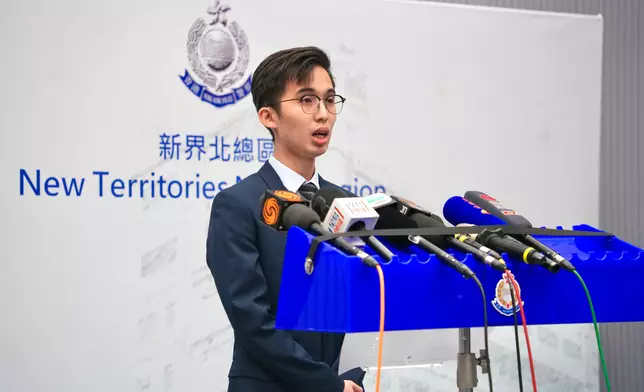 新界北總區反三合會行動組第一隊案件主管胡諾軒高級督察。